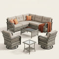 Mariner 9-Piece Wicker Swivel Lounge Collection