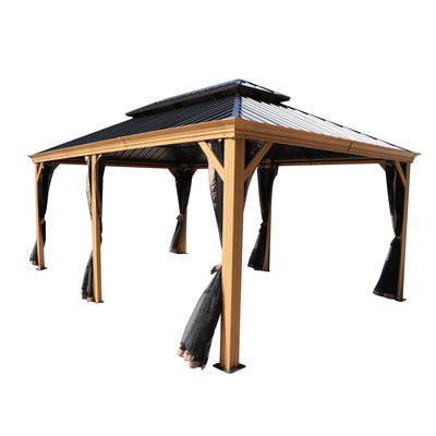 Apollo 12' x 18' Hardtop Gazebo with Screen