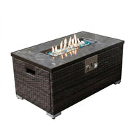 32 In. Propane Fire Pit Table, 40,000 BTU Auto-Ignition Gas Fire Table for outside Patio — Studio Shot