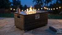 32 In. Propane Fire Pit Table, 40,000 BTU Auto-Ignition Gas Fire Table for outside Patio — Lifestyle