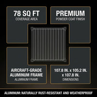 8 Ft. X 8 Ft. Matte Black Aluminum Pergola — Results & Stats