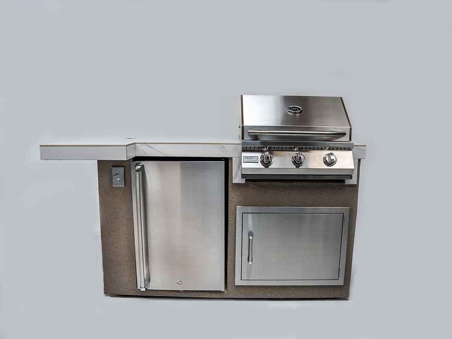 KoKoMo Mini Maui 6' Outdoor Kitchen Island – Compact BBQ Station with Seating