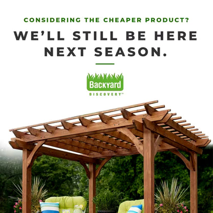 10' x 10' Traditional Cedar Wood Pergola