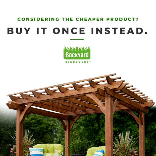 10' x 10' Traditional Cedar Wood Pergola