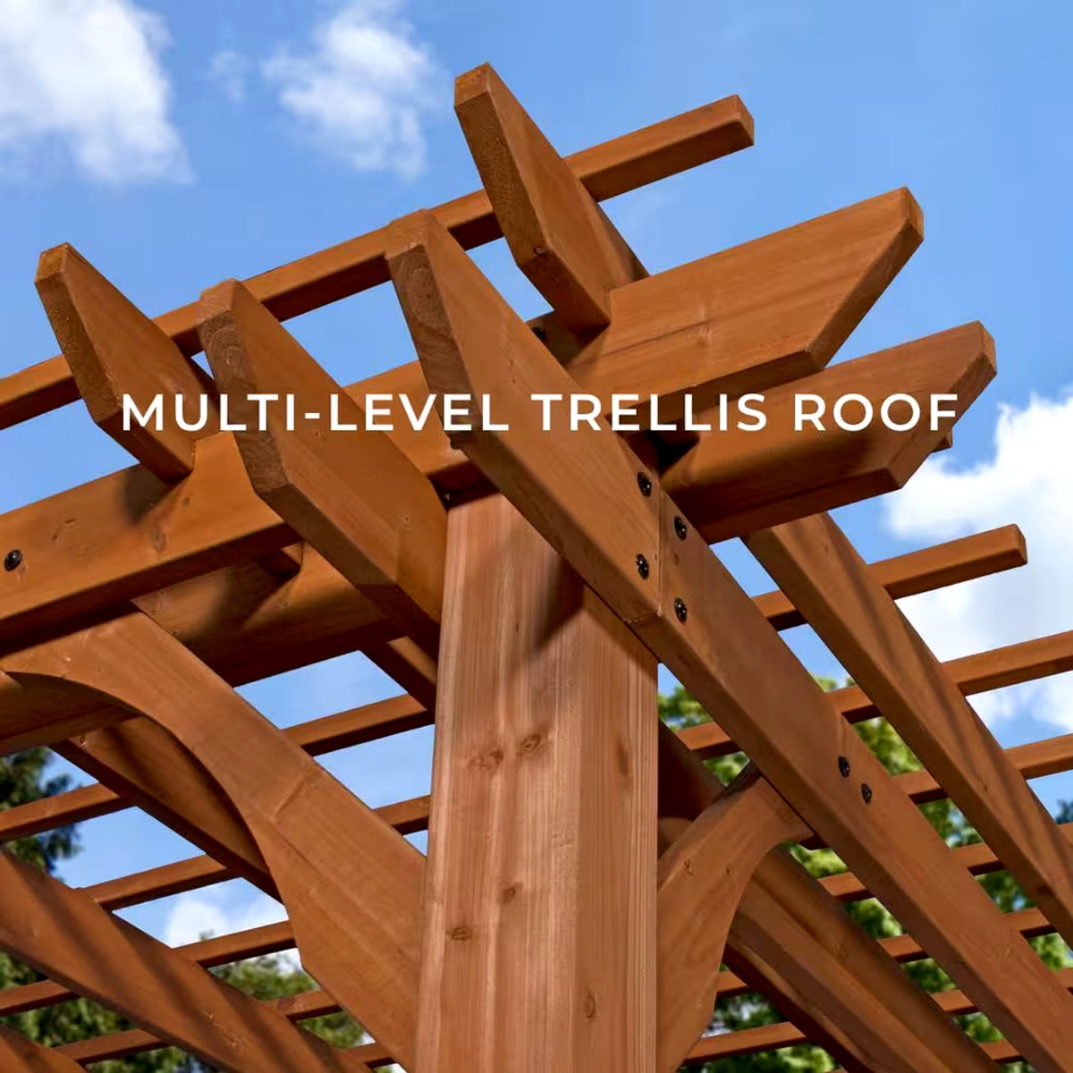 10' x 10' Traditional Cedar Wood Pergola