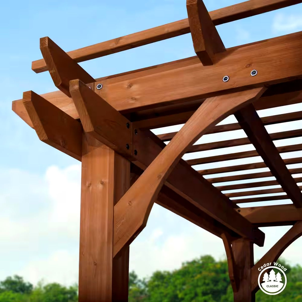 10' x 10' Traditional Cedar Wood Pergola