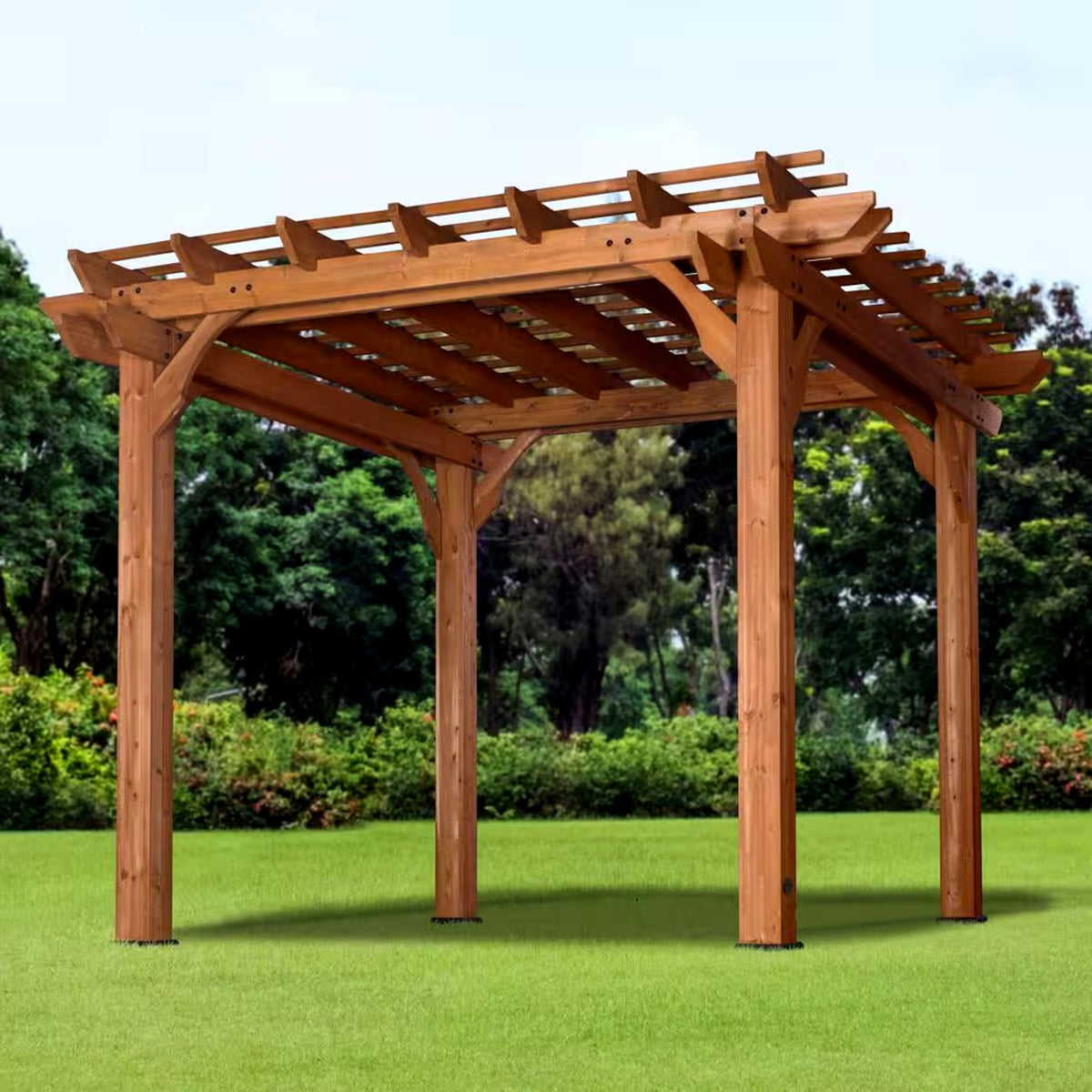 10' x 10' Traditional Cedar Wood Pergola
