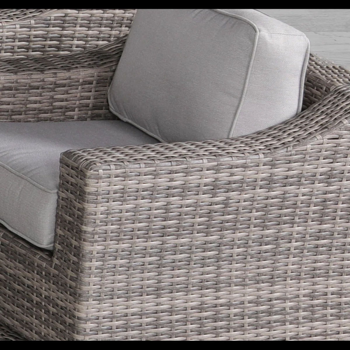Swivel Patio Chair With Luxurious Cushions Perfect For Outdoor Relaxation (Set of 2) - Gray / Gray Mix