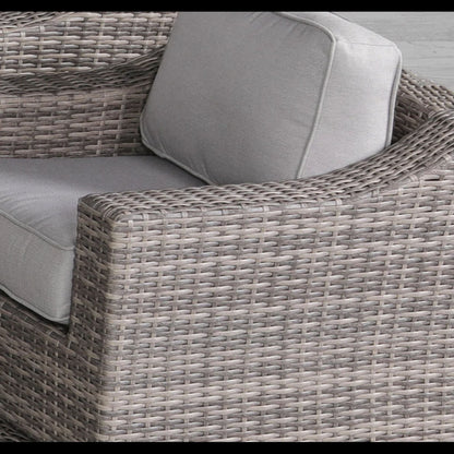 Swivel Patio Chair With Luxurious Cushions Perfect For Outdoor Relaxation (Set of 2) - Gray / Gray Mix
