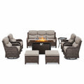 Seabrook 9-Piece Outdoor Lounge & Fire Table Collection