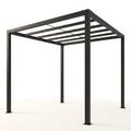 8' x 8' Matte Black Aluminum Pergola