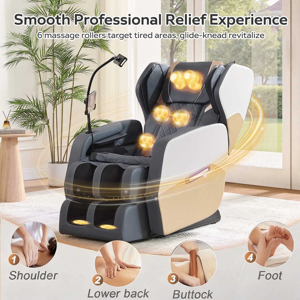 Synca Zero-Gravity Full-Body Heated Massage Recliner Chair (SAK69742)